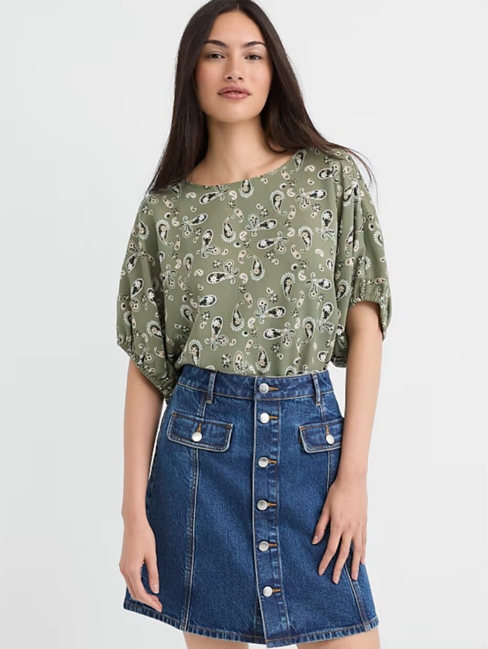 Loft Bandana Print Cinched Dolman Top New With Tags